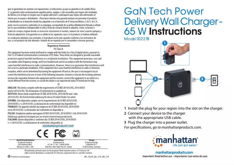 First page image of the manual for 102278