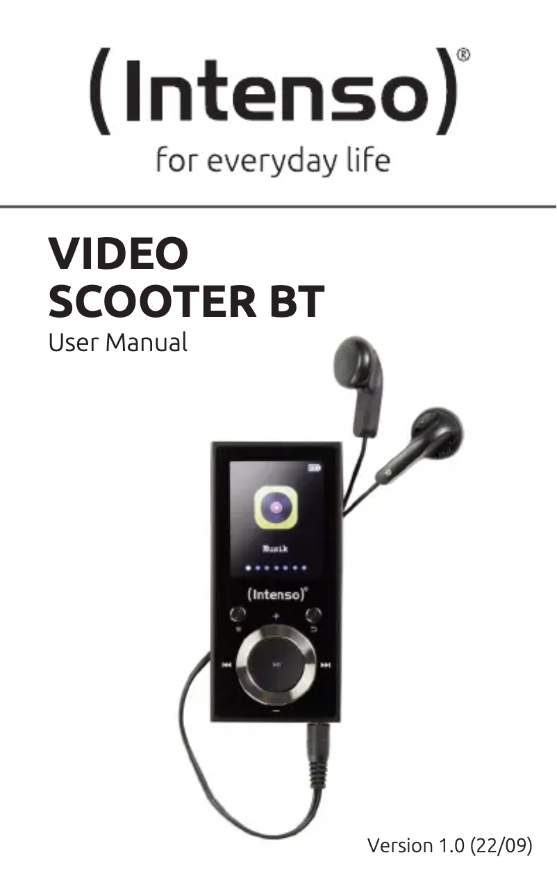 Page 1 of the manual User Manual Intenso Video Scooter BT