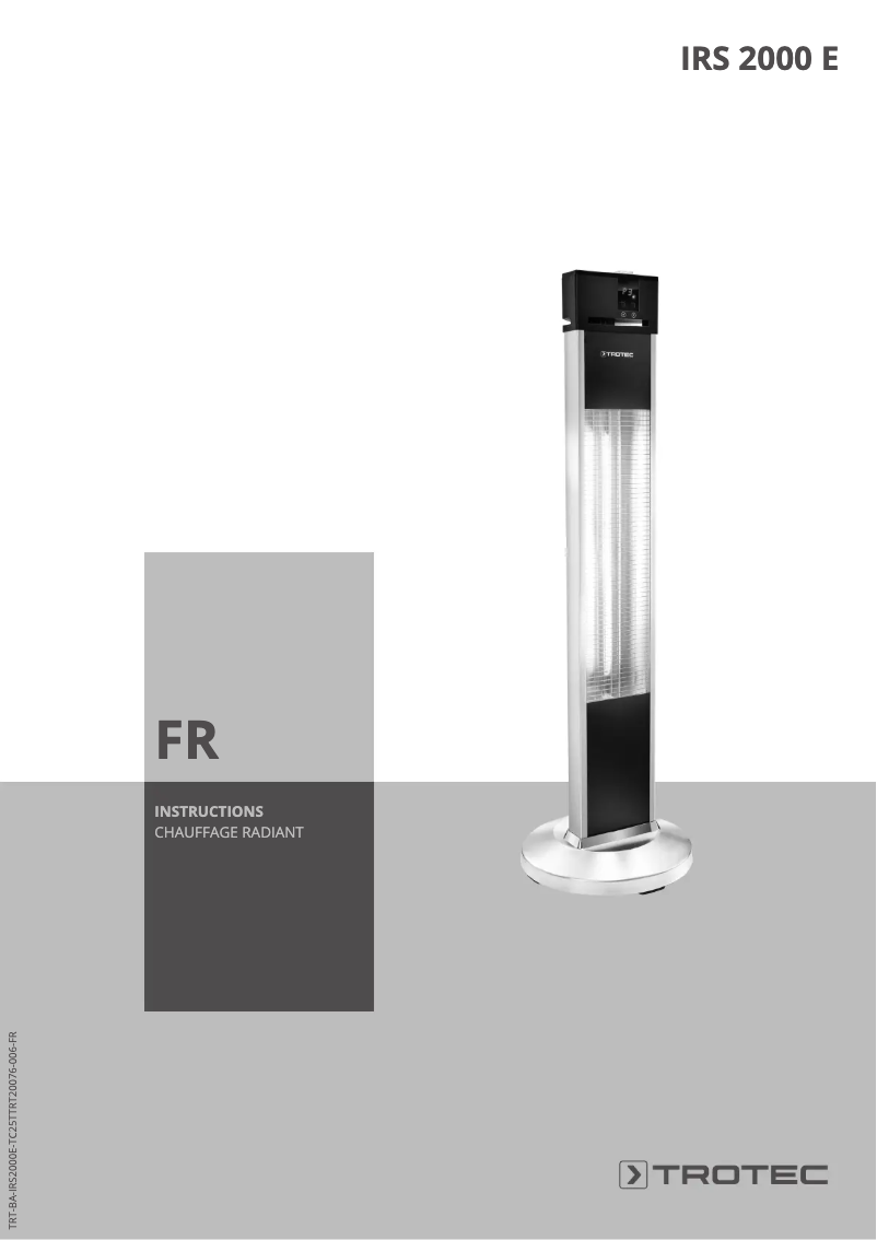 First page image of the manual for IRS 2000 E