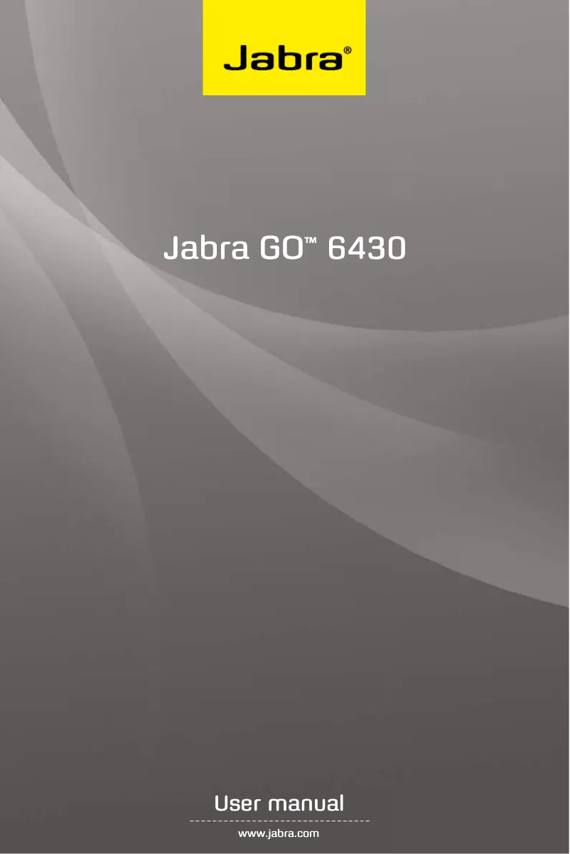 Page 1 of the manual User Manual Jabra GO 6430 AU/NZ