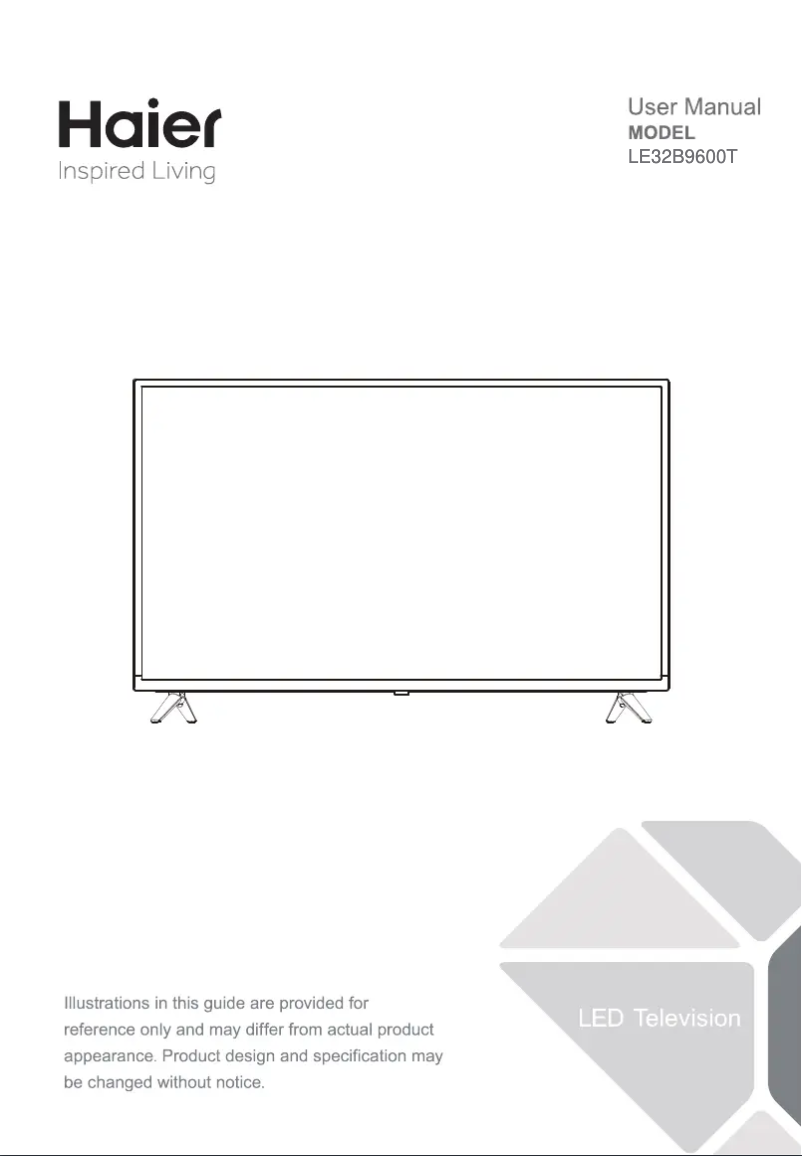 Page 1 of the manual User Manual Haier LE32B9600T