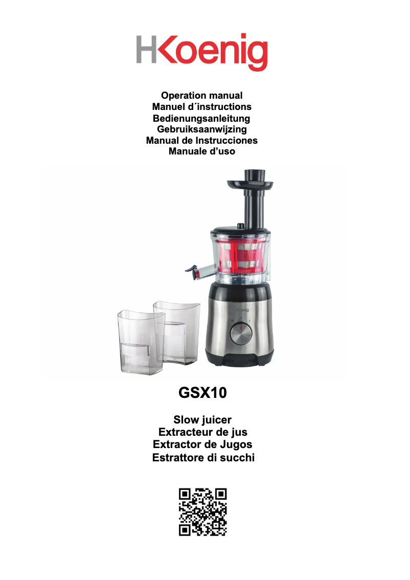 Image de la première page du manuel de l'appareil GSX10