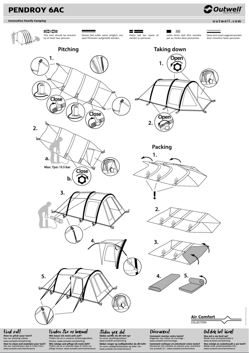 Page 1 of the manual User Manual Outwell Pendroy 6AC