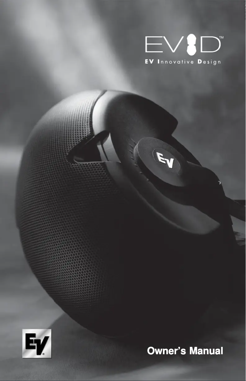 First page image of the manual for EVID 3.2