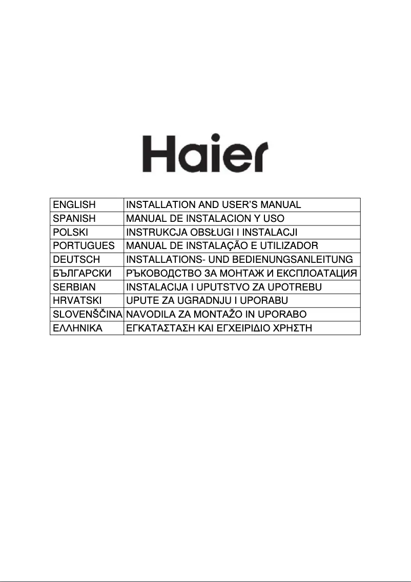 Page 1 of the manual User Manual Haier HADG9DCS56B