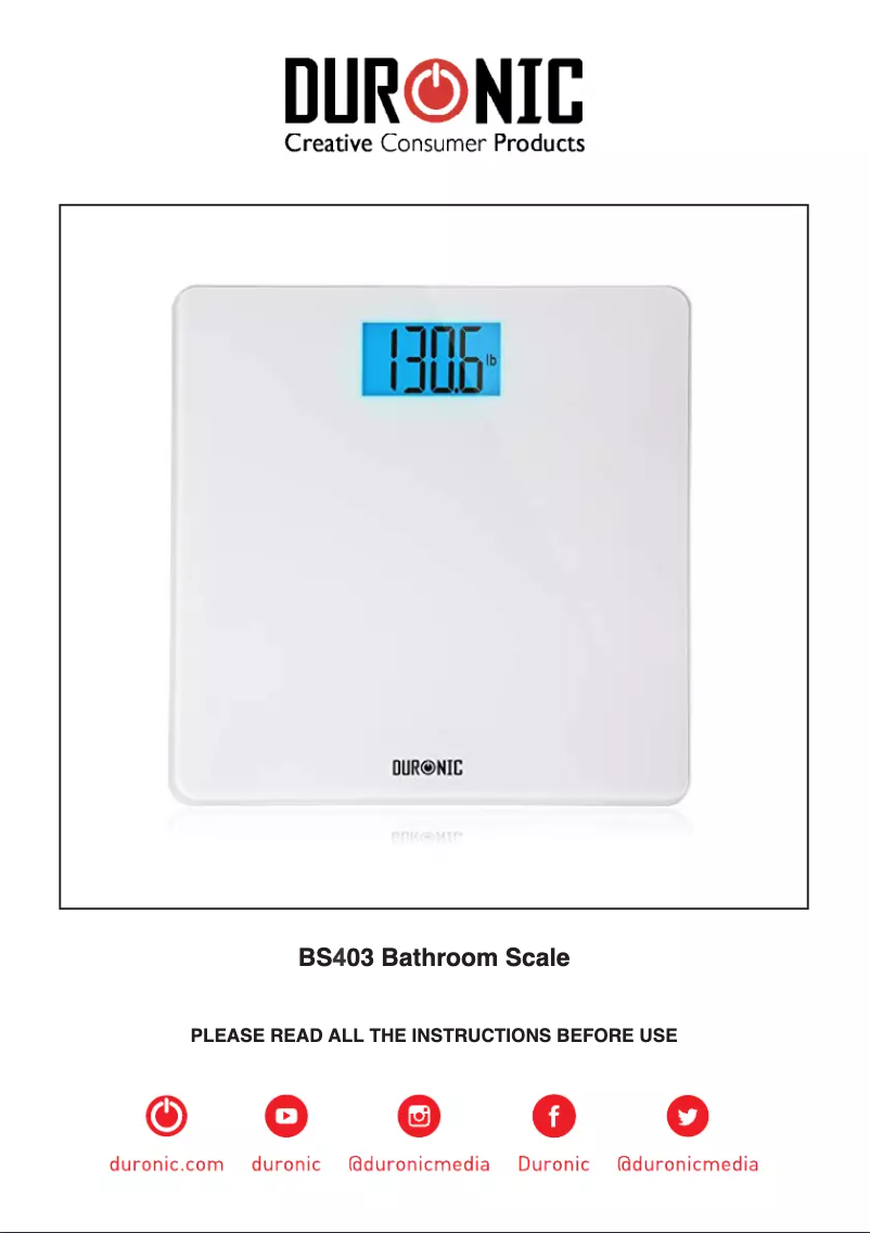 Page 1 of the manual User Manual Duronic BS403
