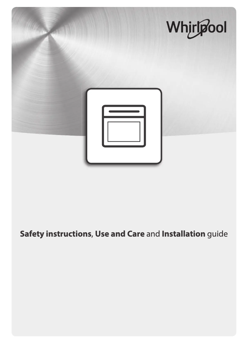 Page 1 of the manual Installation Guide Whirlpool W7 OM5 4 H