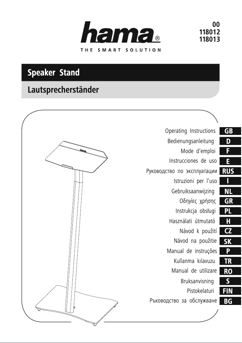 Page 1 of the manual User Manual Hama 00118012