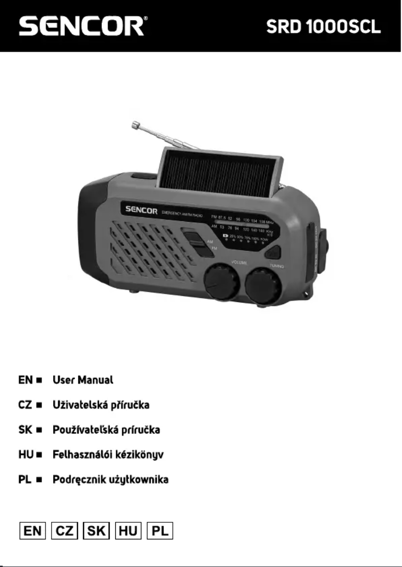 Page 1 of the manual User Manual Sencor SRD 1000SCL GR