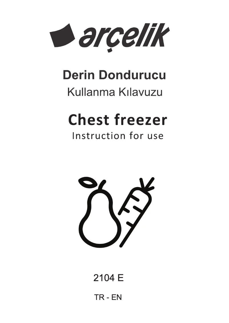 Page 1 of the manual User Manual Arçelik 2104 E