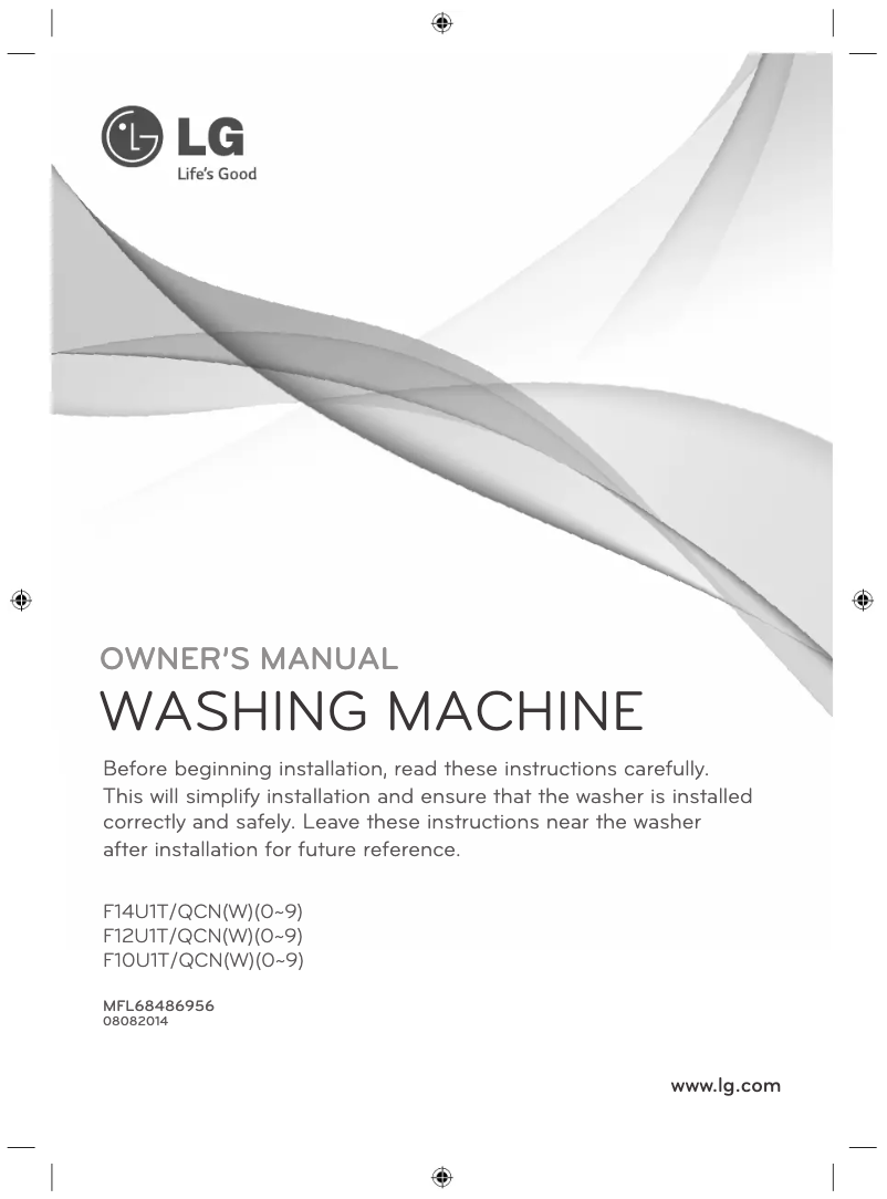 Page 1 of the manual User Manual LG F84912WH