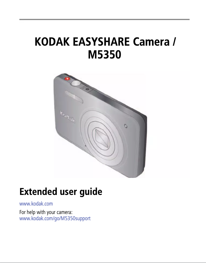 First page image of the manual for EasyShare M5350