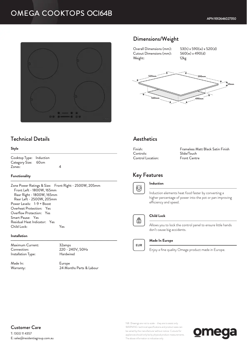 First page image of the manual for OCI64B