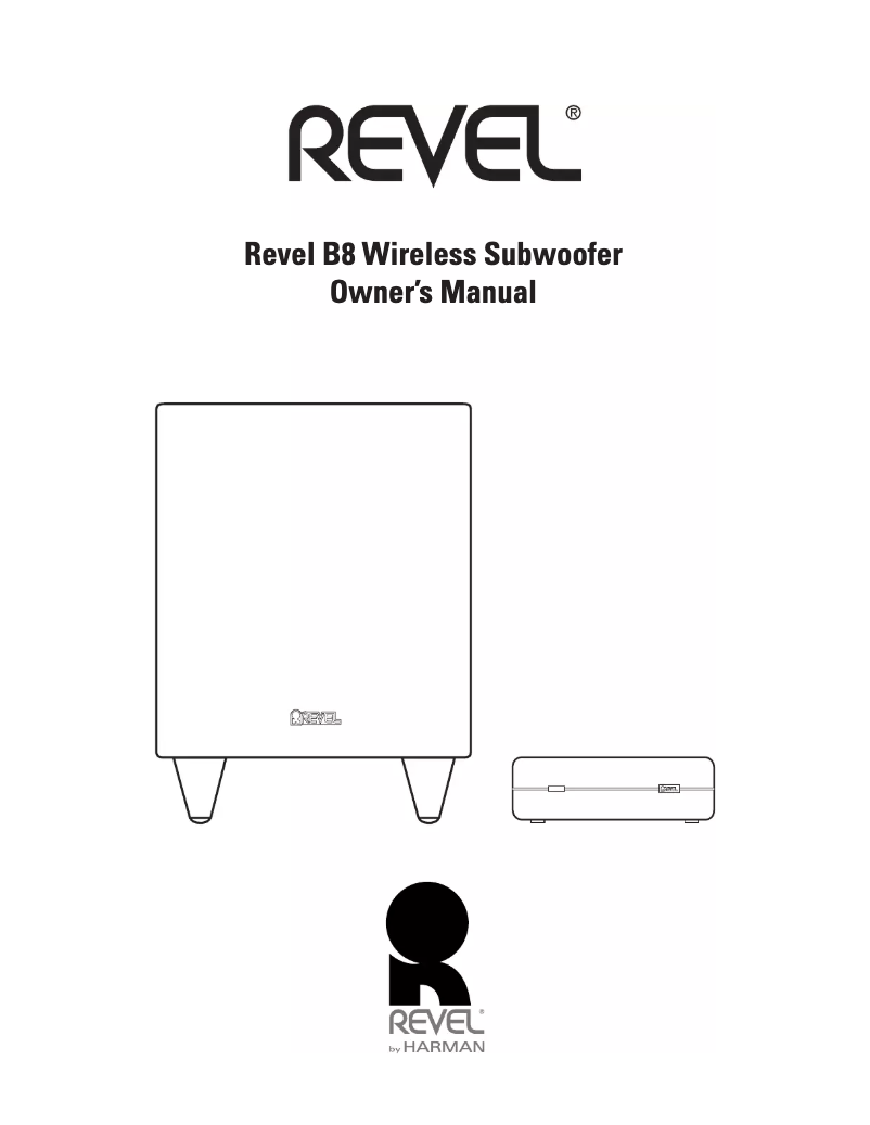 Page 1 of the manual User Manual Revel Concerta B8