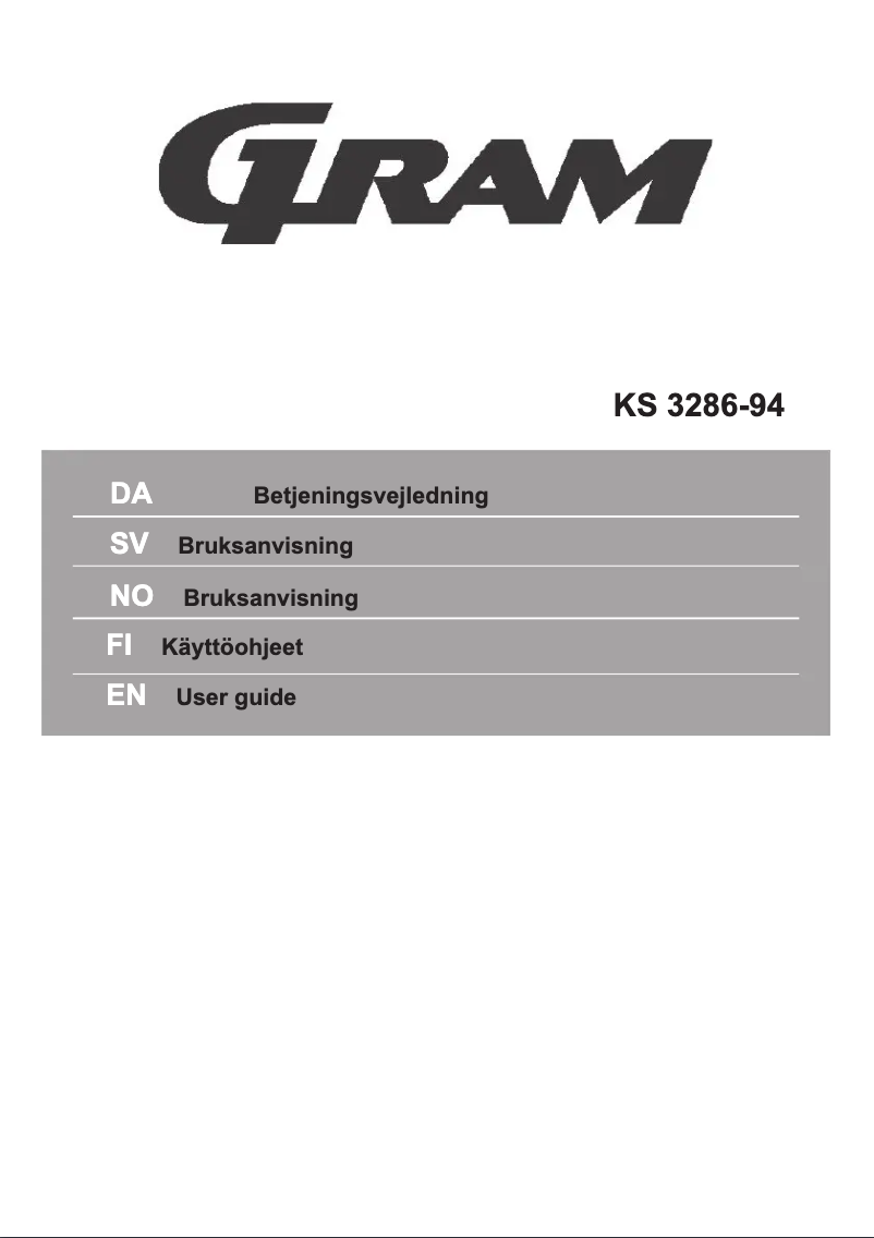 First page image of the manual for KS 3286-94