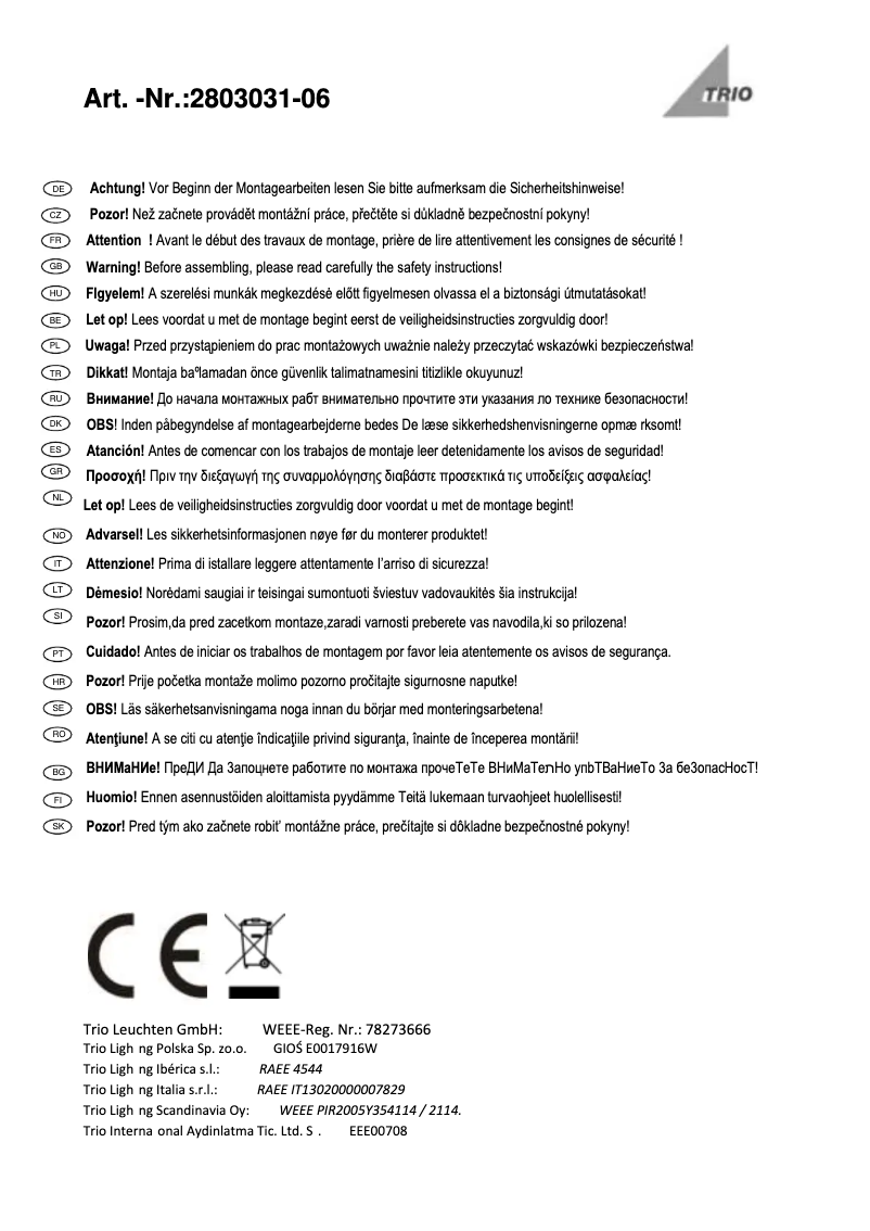 First page image of the manual for Xavi