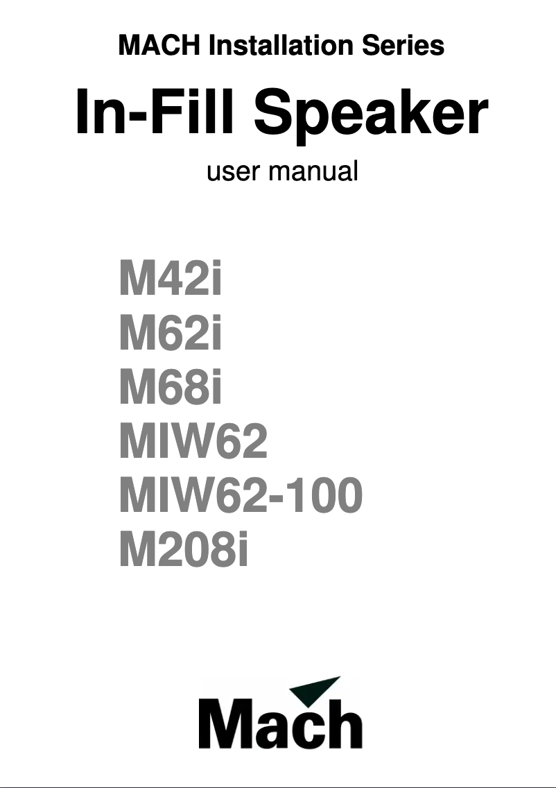 First page image of the manual for M62i