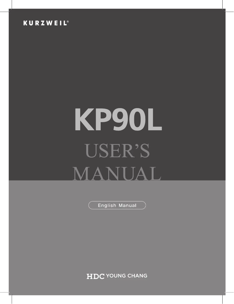 First page image of the manual for KP90L