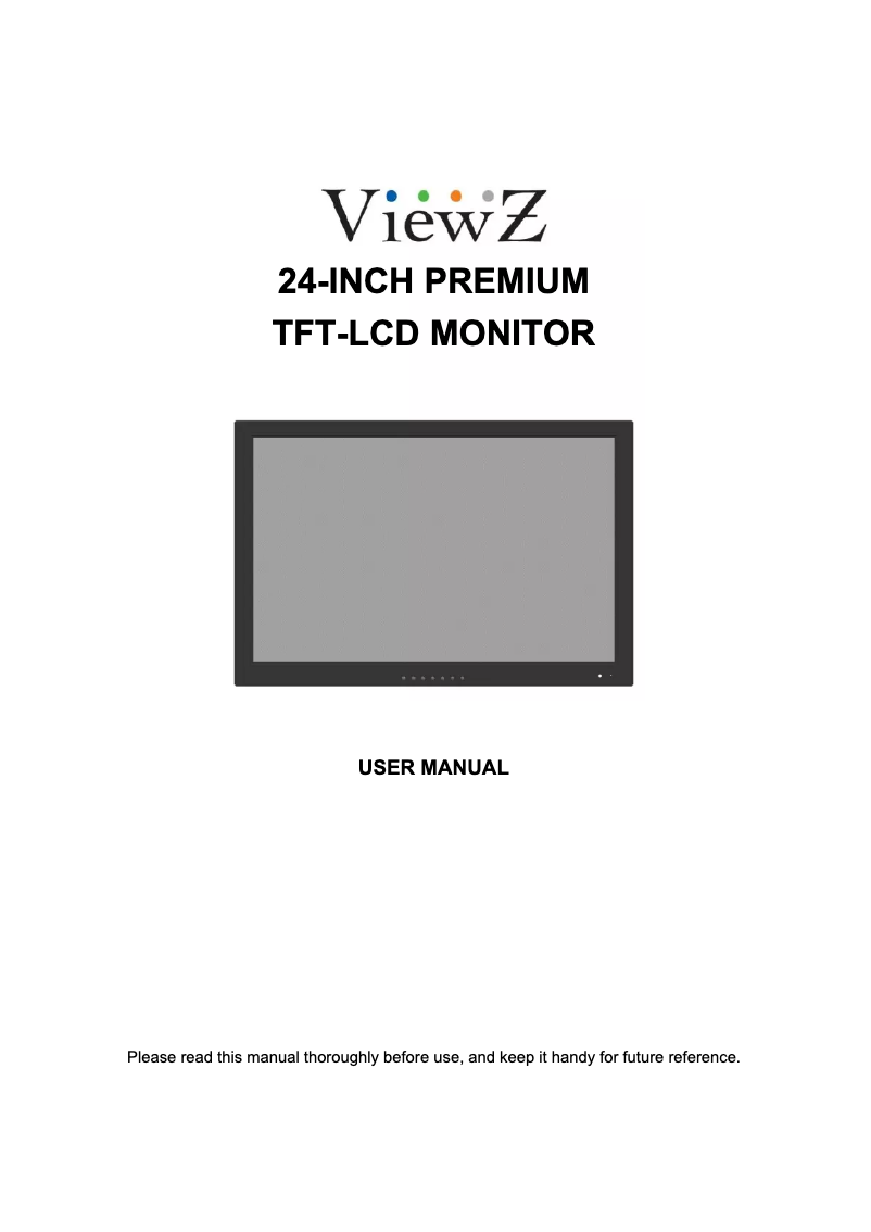 First page image of the manual for Premium VZ-24RTH