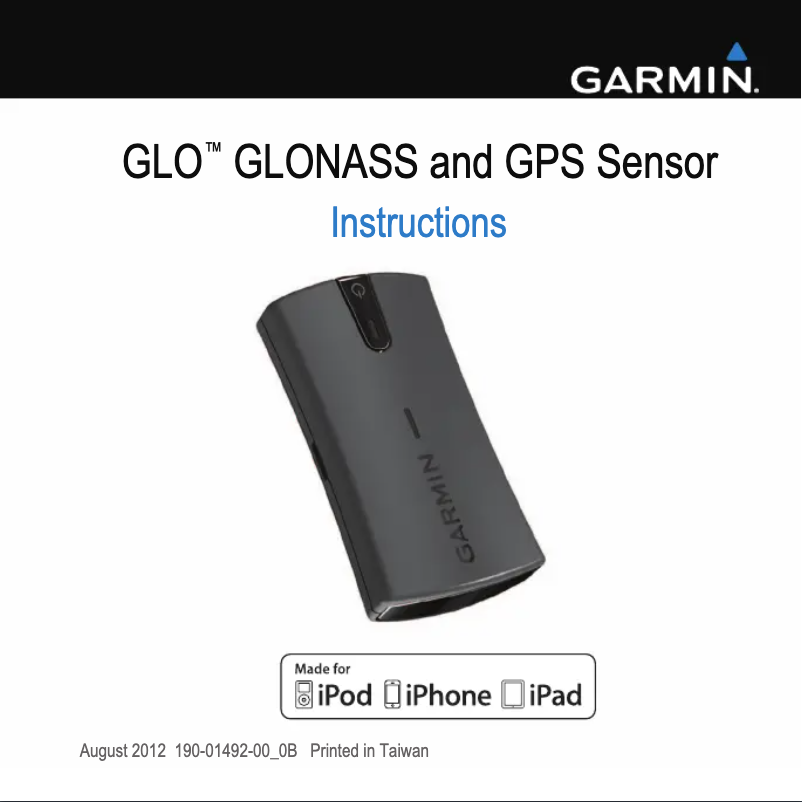 Page 1 of the manual User Manual Garmin GLO GLONASS