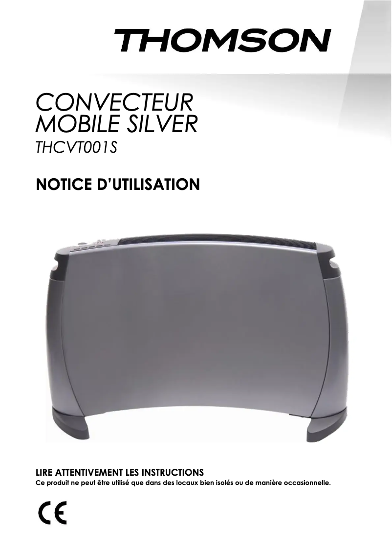 First page image of the manual for THCVT001S