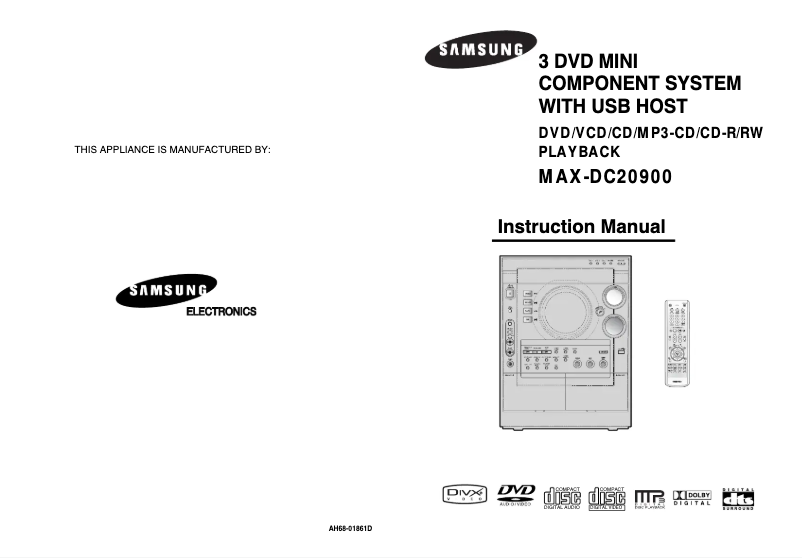First page image of the manual for MAX-DC20900