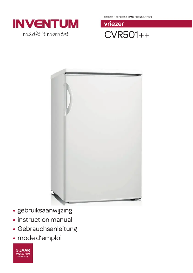 First page image of the manual for CVR501++