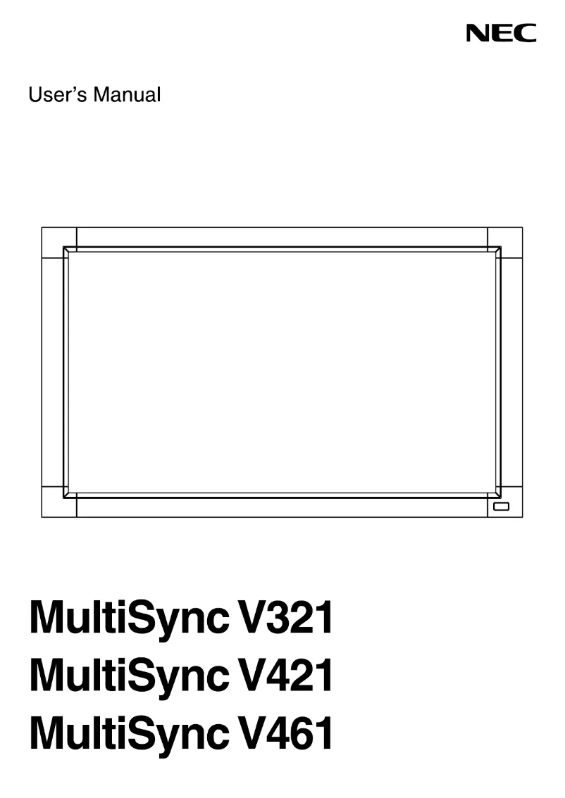 Page 1 of the manual Instruction Manual NEC MultiSync V421