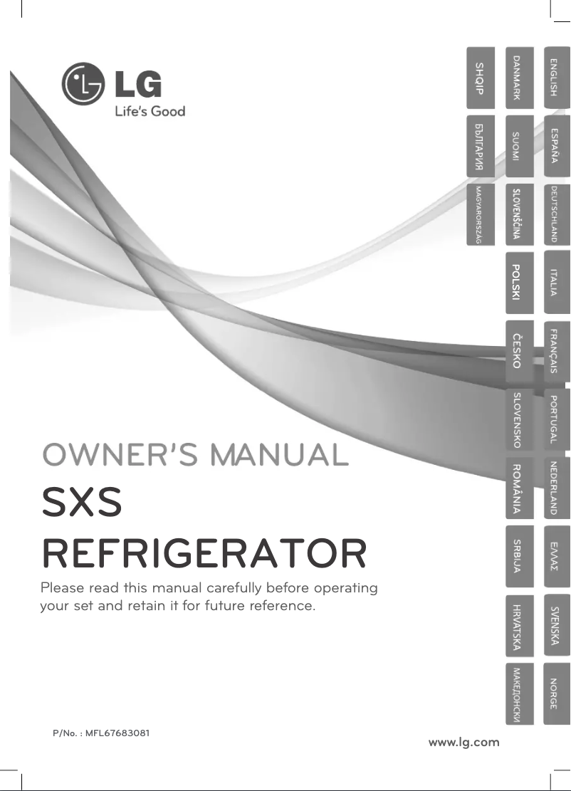 First page image of the manual for GSL325SWCV