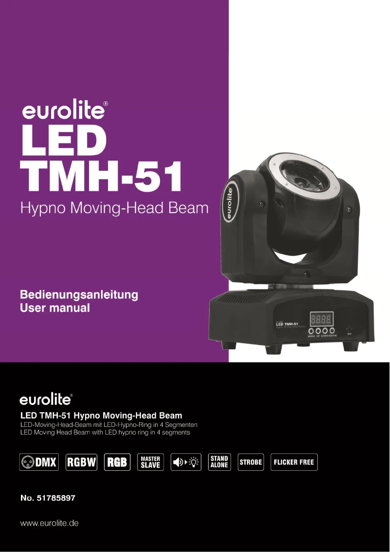 First page image of the manual for LED TMH-51