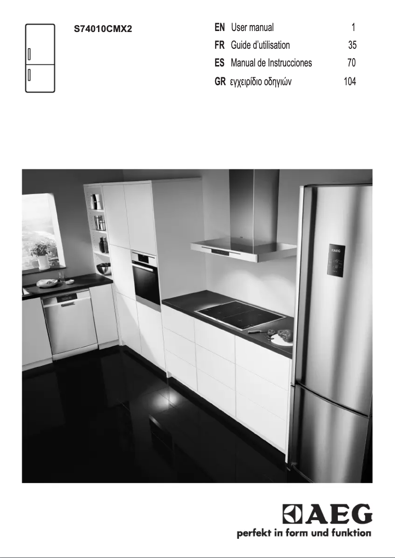 Page 1 of the manual User Manual AEG S74010CMX2