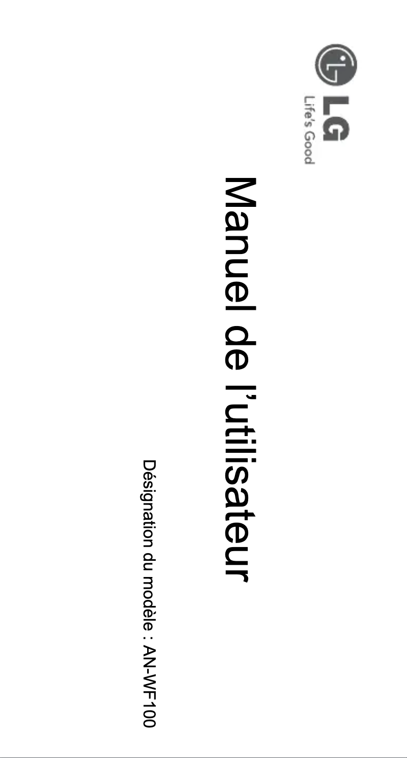 Page 1 of the manual User Manual LG AN-WF100