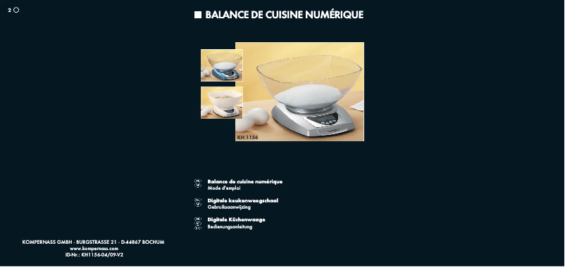 First page image of the manual for KH1156