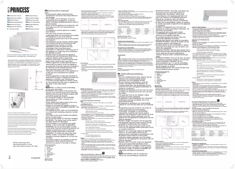 First page image of the manual for Smart Infrared Panel Heater 540 343540