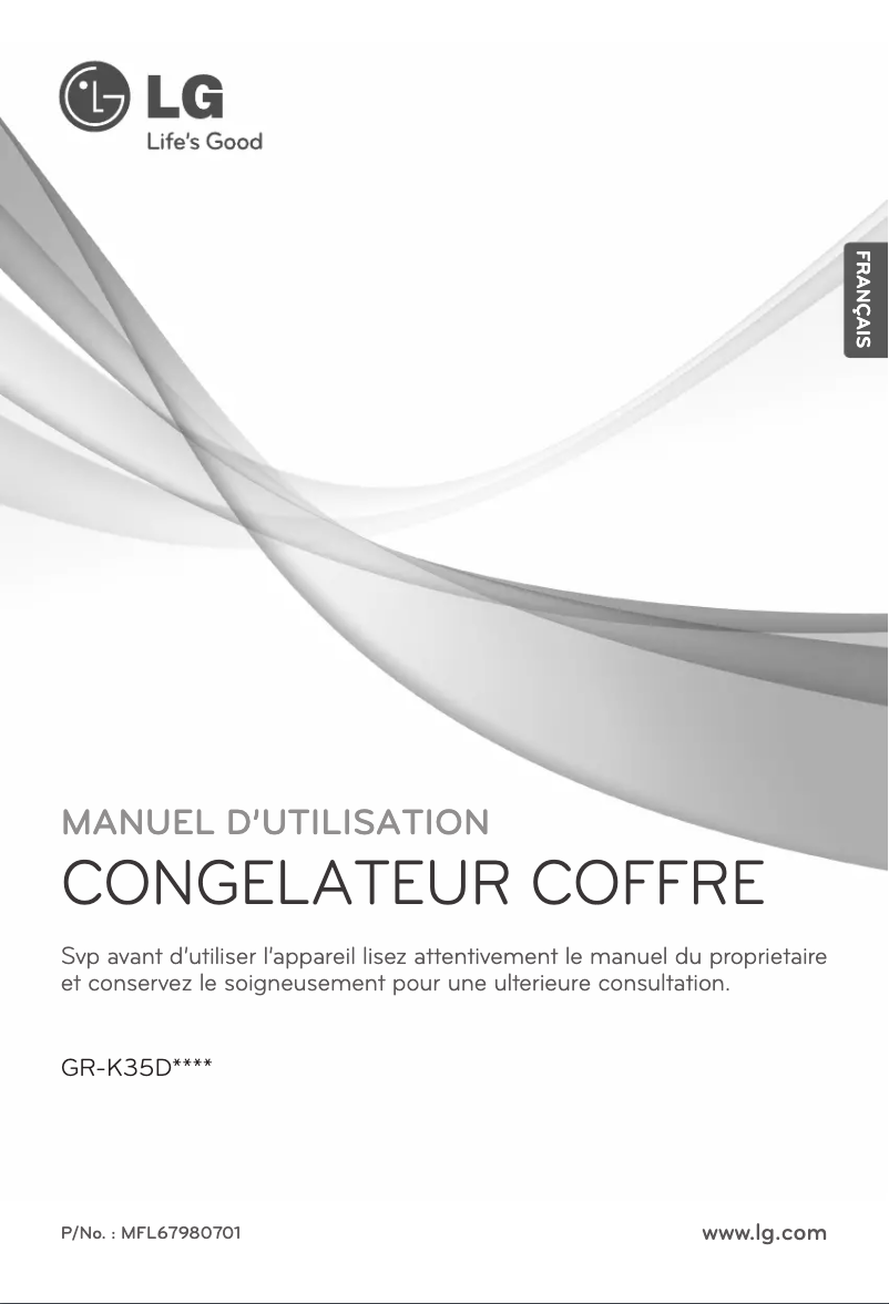 First page image of the manual for GR-K410DSLB