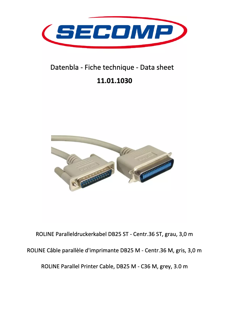 Page 1 of the manual User Manual Roline 11.01.1030