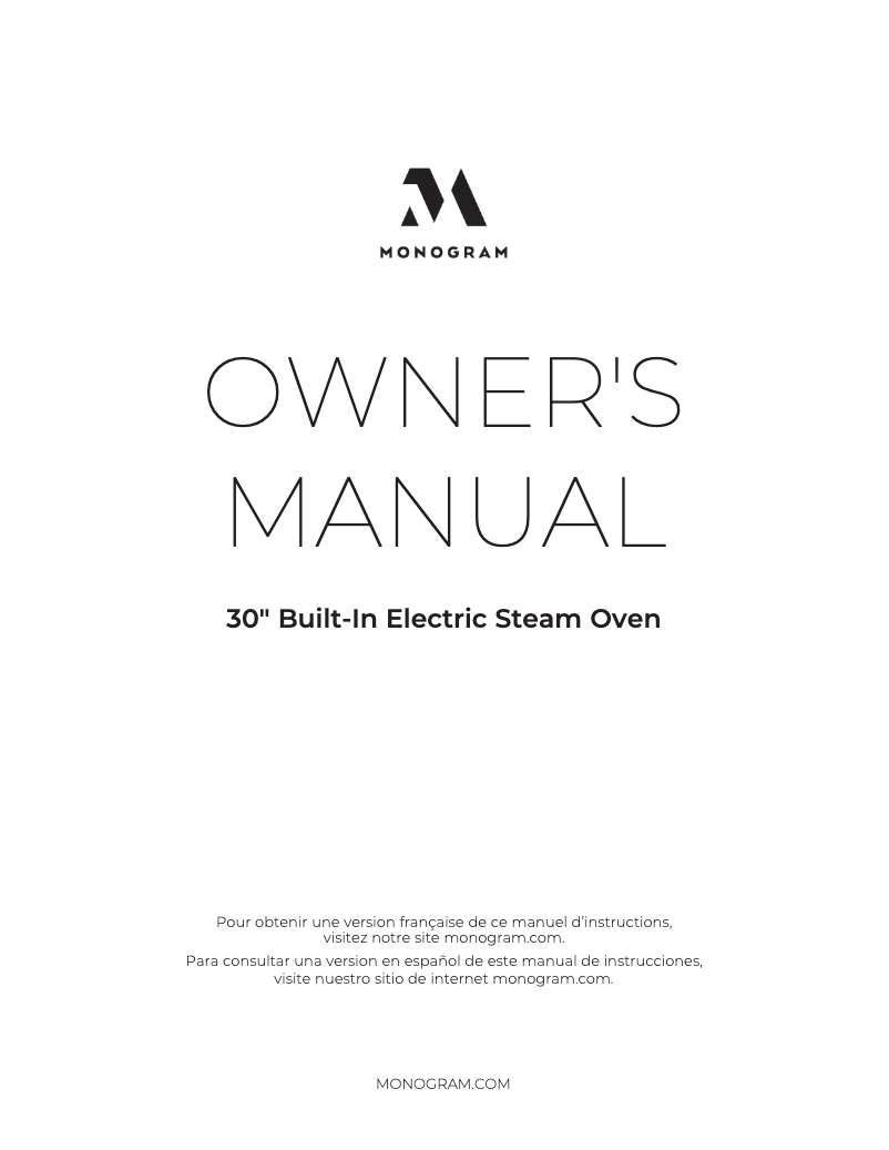 First page image of the manual for ZMB9031SNSS