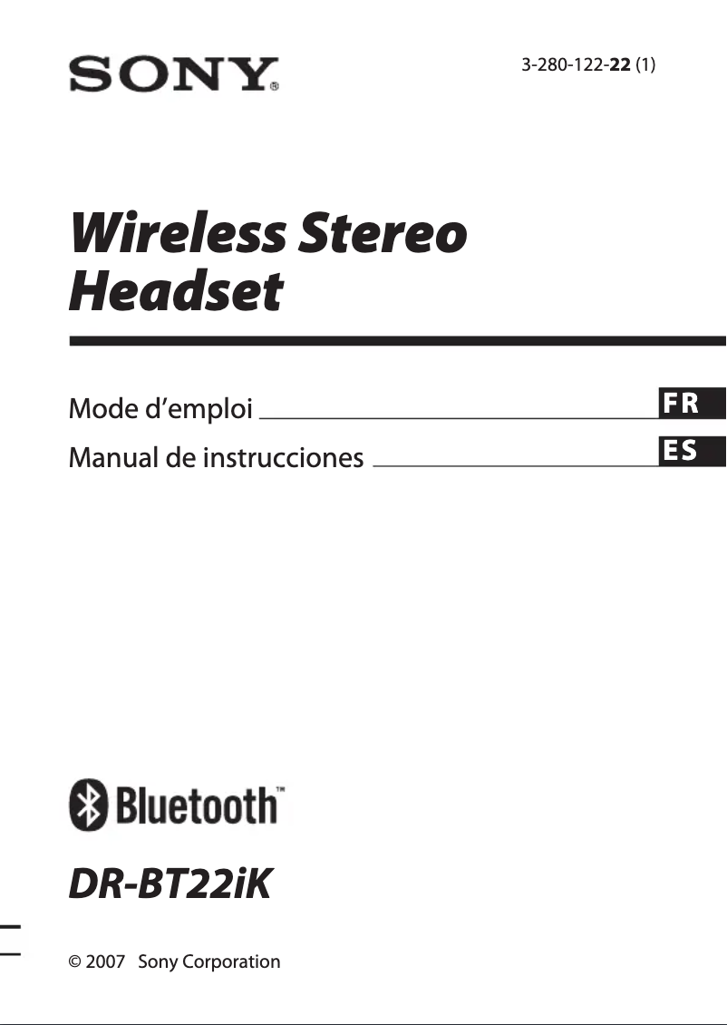 First page image of the manual for DR-BT22IK