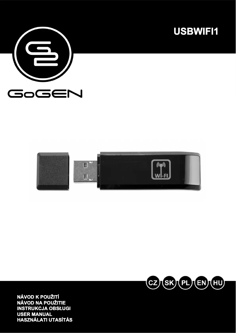 Page 1 of the manual User Manual GoGen USBWIFI1