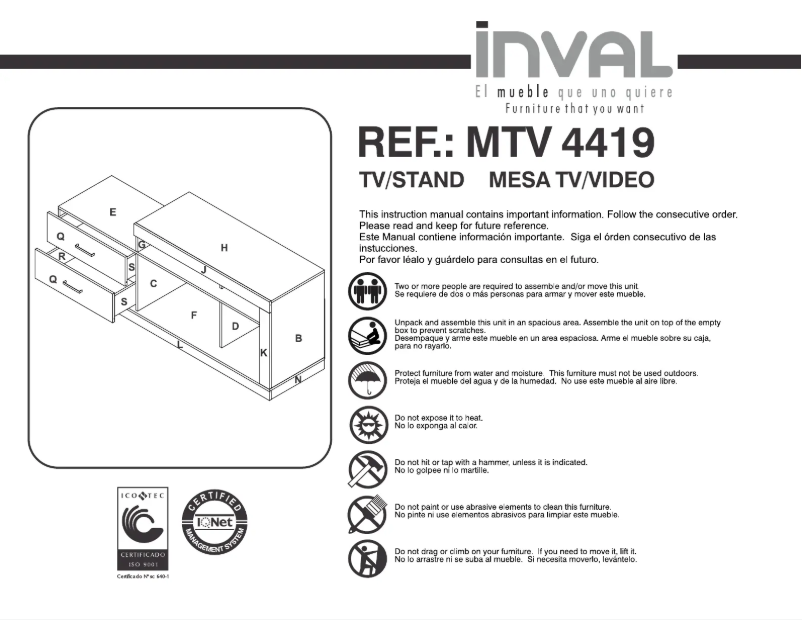 Page 1 of the manual User Manual Inval MTV-4419