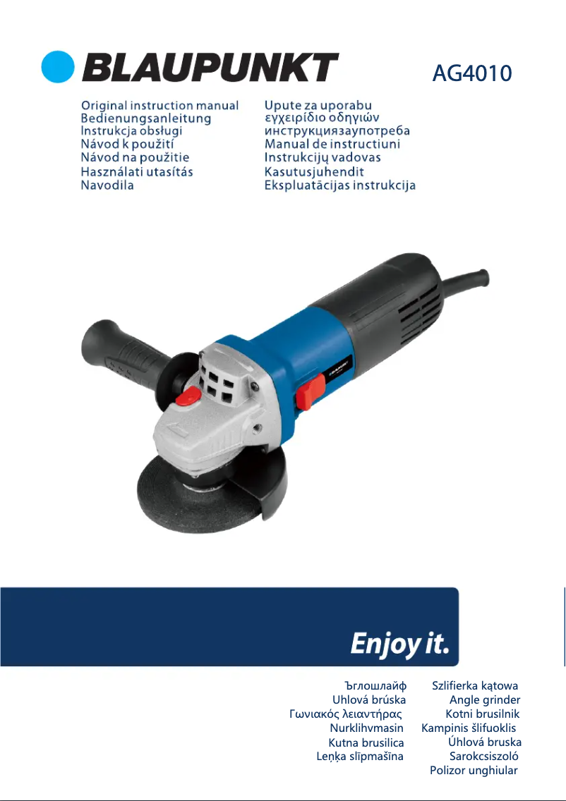 Page 1 of the manual User Manual Blaupunkt AG4010