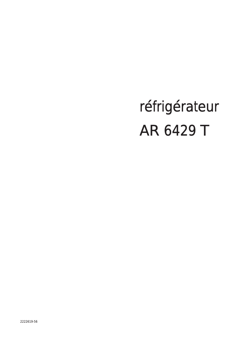 First page image of the manual for AR6429T