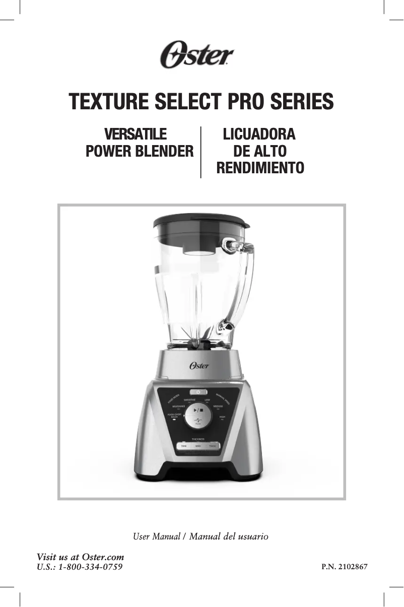 First page image of the manual for Texture Select Pro BLSTTS-CB2-000