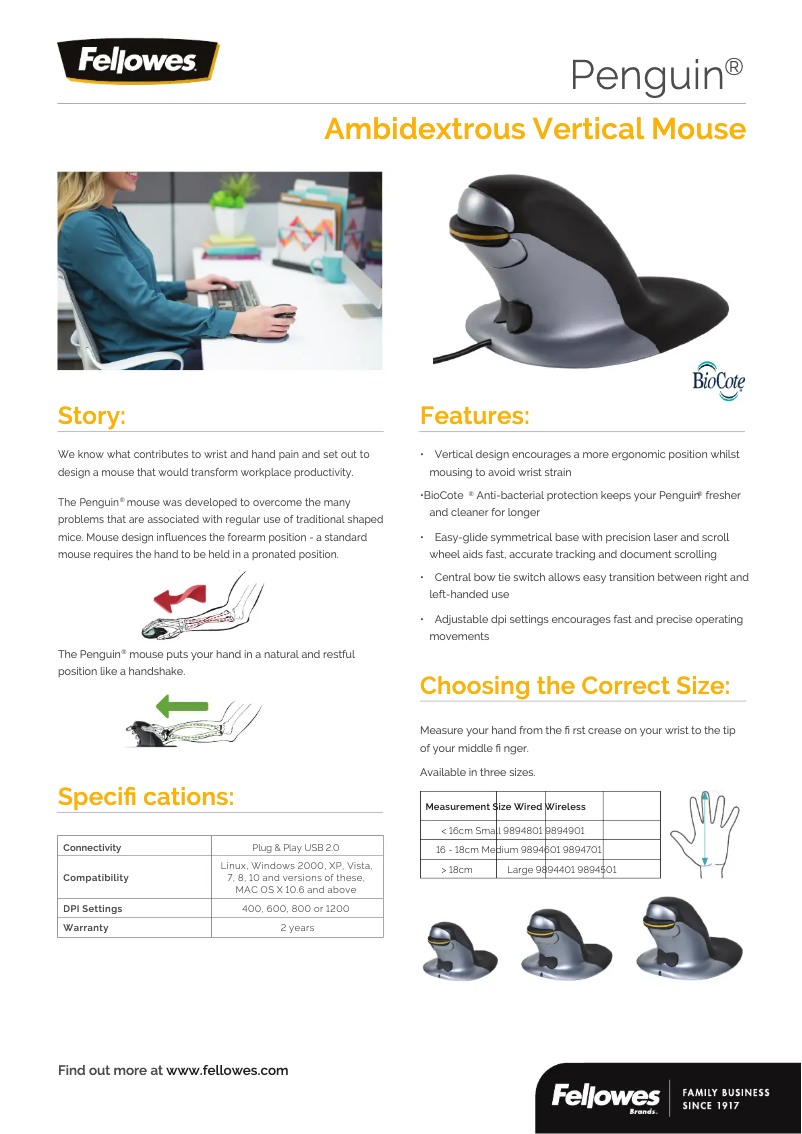 First page image of the manual for Penguin