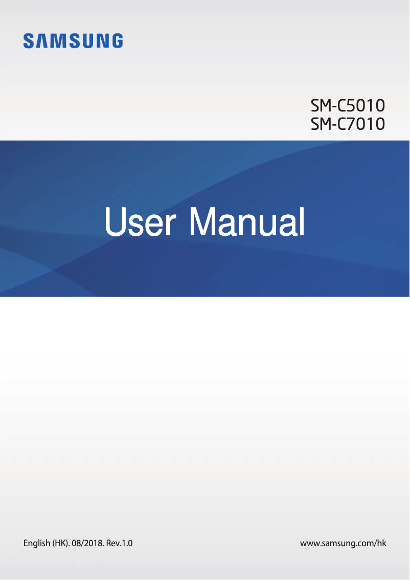 First page image of the manual for Galaxy C7 Pro