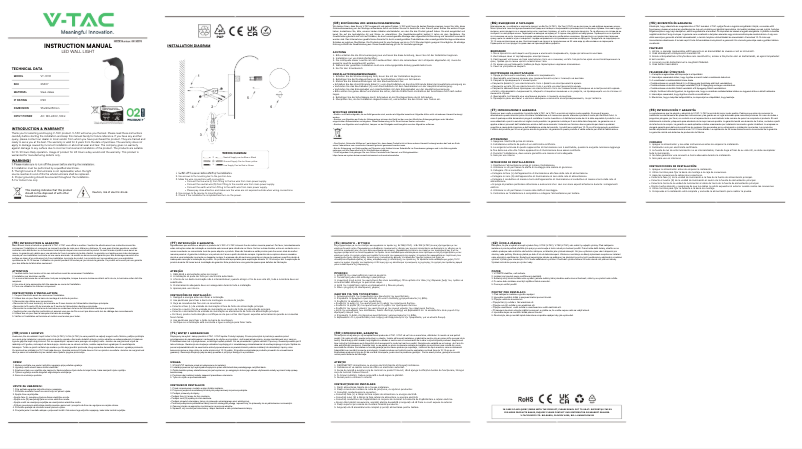 First page image of the manual for VT-10113