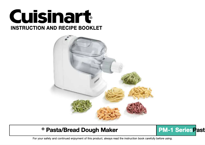 Page 1 of the manual User Manual Cuisinart PM-1