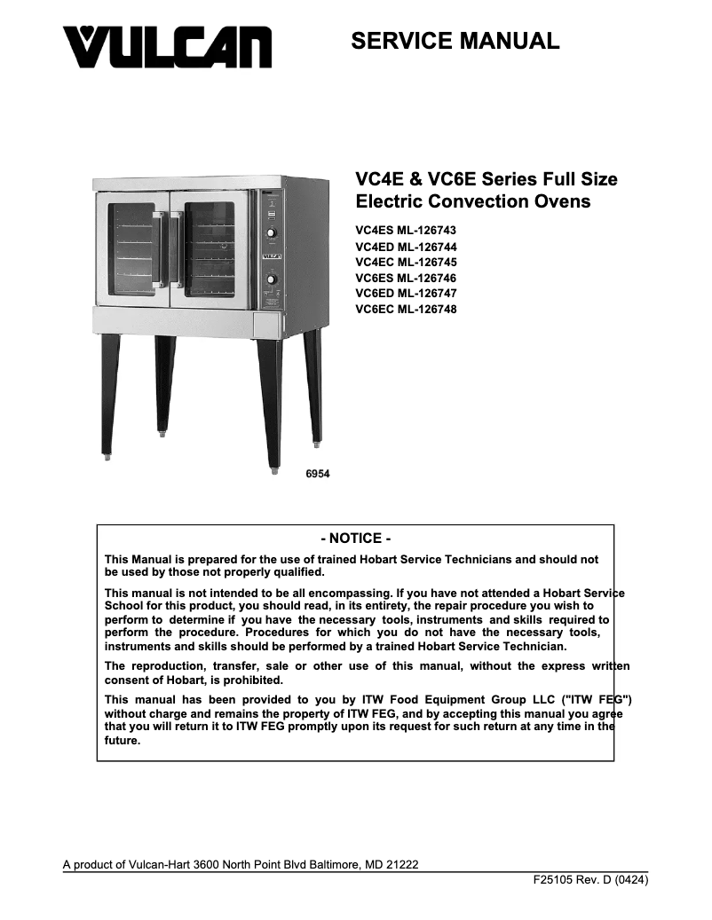 First page image of the manual for VC4EC
