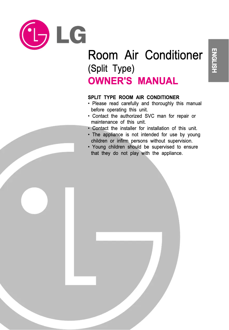 First page image of the manual for TSNC2425DA0