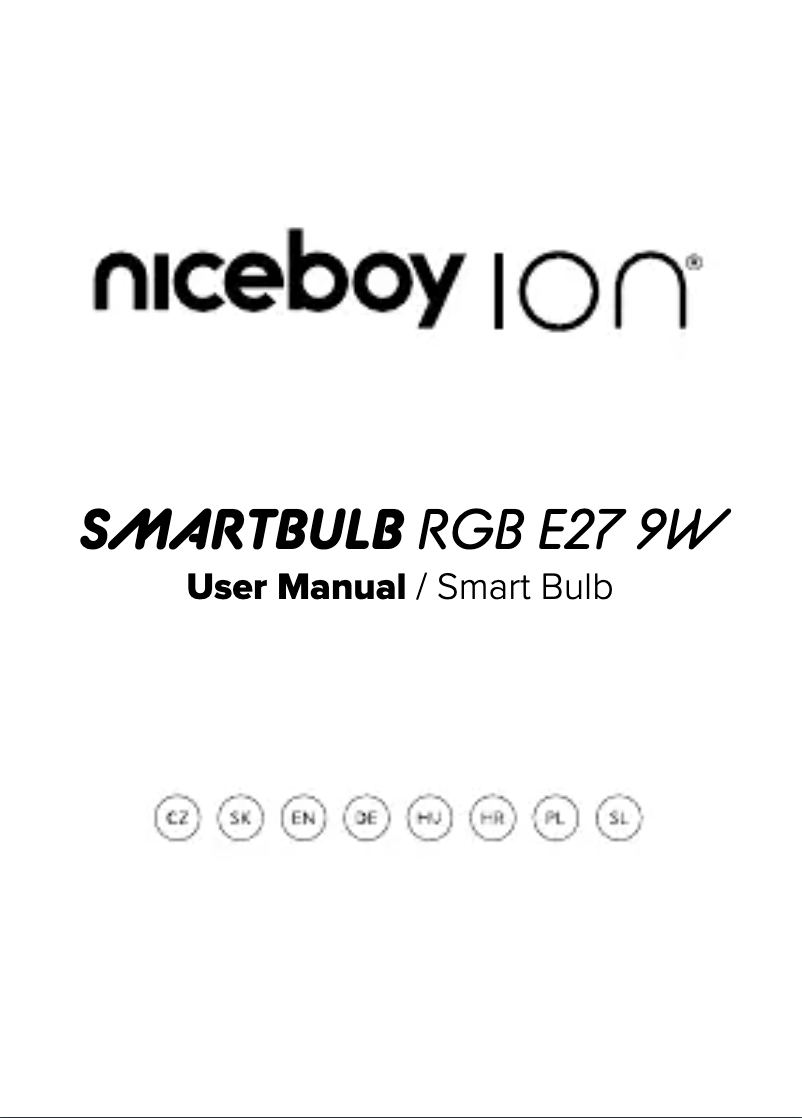 First page image of the manual for ION SmartBulb RGB E27 9W